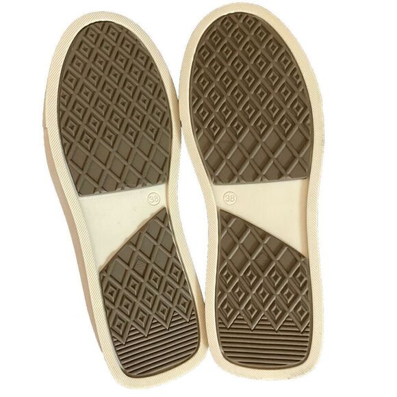 Women's Dark Blue Loafers with Beige Accents - Picture 4 of 4